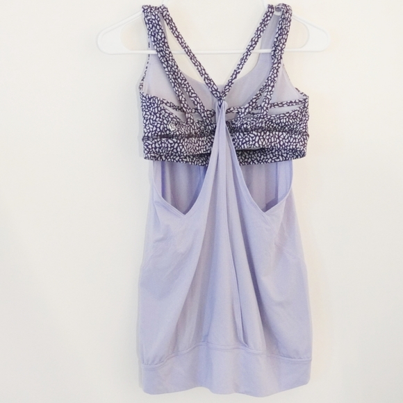 LULULEMON Noveau No Limits Purple Tank w/Sport Bra - Picture 4 of 8